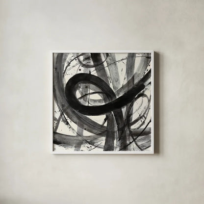 Roller Coaster I on White by Albena Hristova. Shown in a crisp white glass frame for a clean and minimalist style. Available as an archival giclee rolled canvas, fine art paper, or poster print. SKU 21906a.