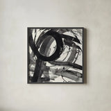 Roller Coaster II on White by Albena Hristova. Shown in a sleek black glass frame for a contemporary gallery look. Available as an archival giclee rolled canvas, fine art paper, or poster print. SKU 21907a.
