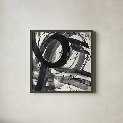 Roller Coaster II on White by Albena Hristova. Shown in a sleek black glass frame for a contemporary gallery look. Available as an archival giclee rolled canvas, fine art paper, or poster print. SKU 21907a.