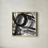Roller Coaster II on White by Albena Hristova. Shown in a natural wood glass frame for a timeless modern aesthetic. Available as an archival giclee rolled canvas, fine art paper, or poster print. SKU 21907a.