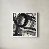 Roller Coaster II on White by Albena Hristova. Shown in a crisp white glass frame for a clean and minimalist style. Available as an archival giclee rolled canvas, fine art paper, or poster print. SKU 21907a.