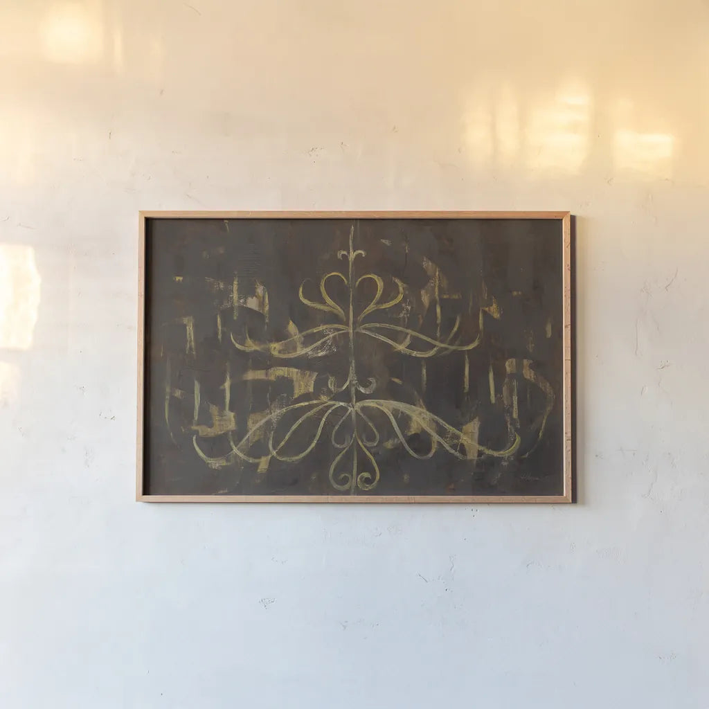 Romantic Lines by Albena Hristova. shown as a paper print in a natural frame. Available as a archival giclee rolled canvas, fine art paper, or poster print. SKU 31270i.