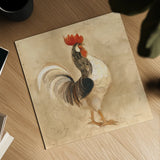 Rooster I by Albena Hristova. Shown as a detailed flat fine art print, highlighting archival giclee quality. Available as an archival giclee rolled canvas, fine art paper, or poster print. SKU 54427a.