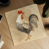 Rooster II by Albena Hristova. Shown as a detailed flat fine art print, highlighting archival giclee quality. Available as an archival giclee rolled canvas, fine art paper, or poster print. SKU 54428a.