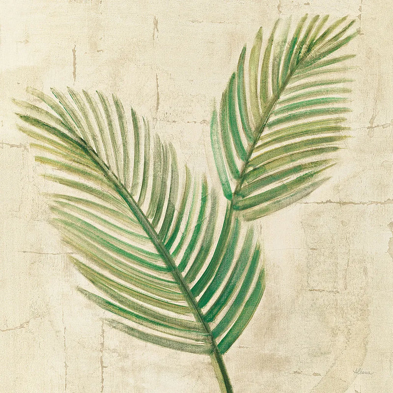 Sago Palm Leaves Neutral Crop by Albena Hristova. SKU 24273a. Archival Giclee Fine art print for wall decor.