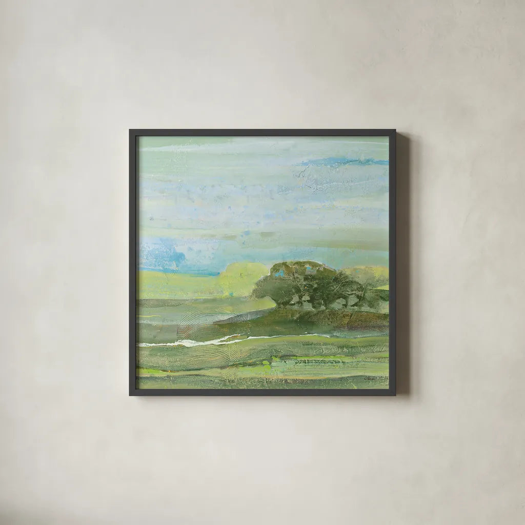 Savannah by Albena Hristova. Shown in a sleek black glass frame for a contemporary gallery look. Available as an archival giclee rolled canvas, fine art paper, or poster print. SKU 20042a.