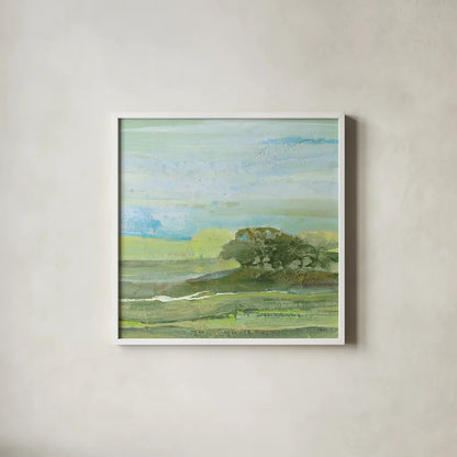 Savannah by Albena Hristova. Shown in a crisp white glass frame for a clean and minimalist style. Available as an archival giclee rolled canvas, fine art paper, or poster print. SKU 20042a.