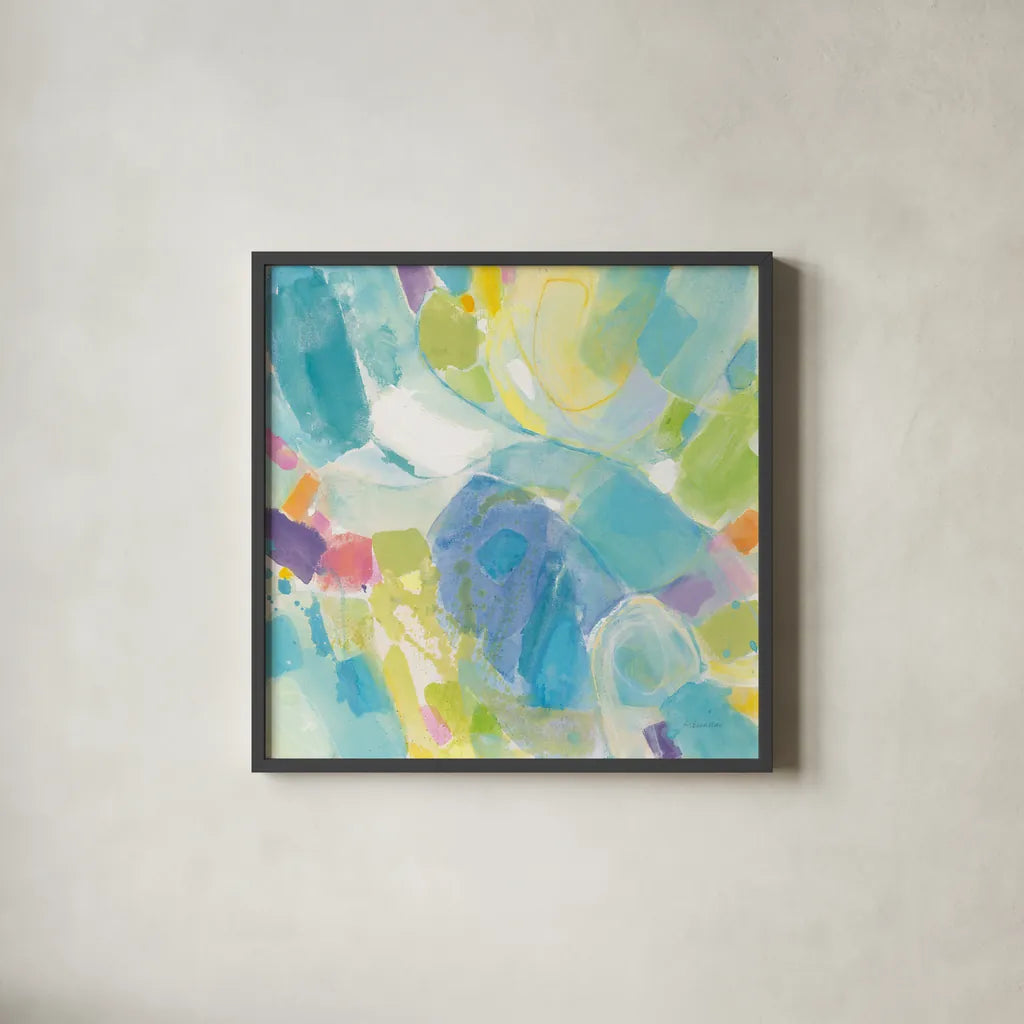 Sea Glass by Albena Hristova. Shown in a sleek black glass frame for a contemporary gallery look. Available as an archival giclee rolled canvas, fine art paper, or poster print. SKU 66039a.