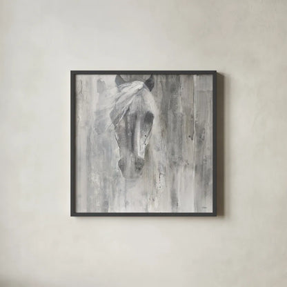 Shadow Gray by Albena Hristova. Shown in a sleek black glass frame for a contemporary gallery look. Available as an archival giclee rolled canvas, fine art paper, or poster print. SKU 33616a.