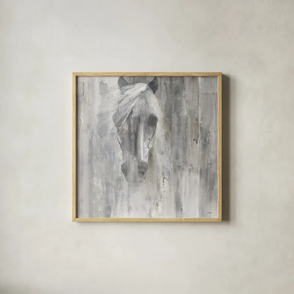 Shadow Gray by Albena Hristova. Shown in a natural wood glass frame for a timeless modern aesthetic. Available as an archival giclee rolled canvas, fine art paper, or poster print. SKU 33616a.