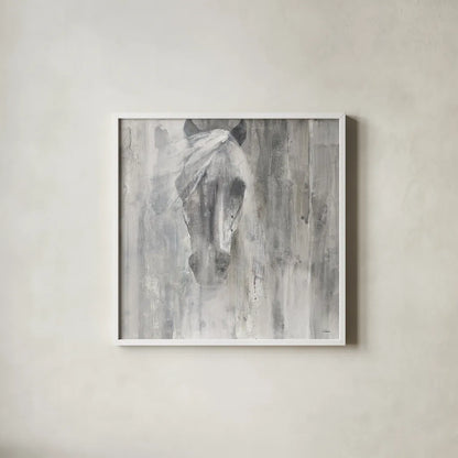 Shadow Gray by Albena Hristova. Shown in a crisp white glass frame for a clean and minimalist style. Available as an archival giclee rolled canvas, fine art paper, or poster print. SKU 33616a.