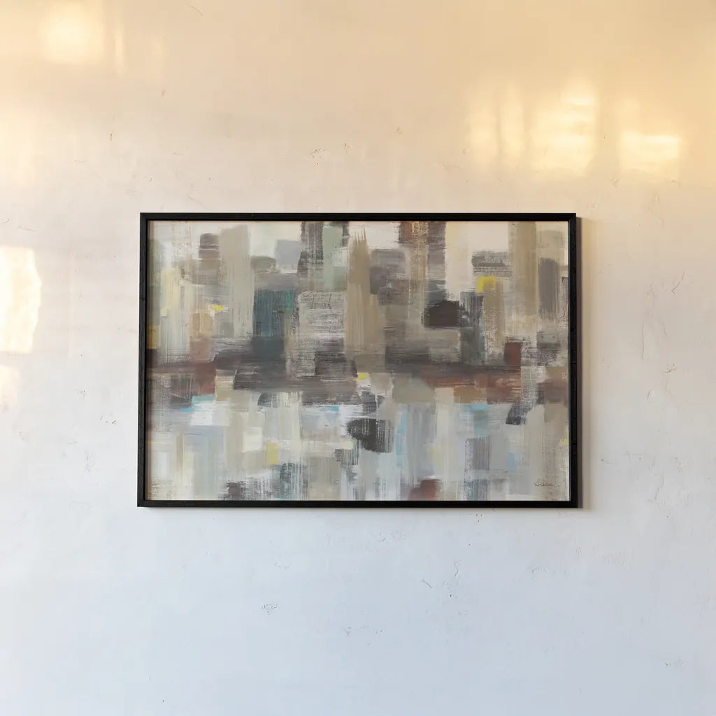 Sidewalks by Albena Hristova. shown as a paper print in a black flame. Available as a archival giclee rolled canvas, fine art paper, or poster print. SKU 55506i.