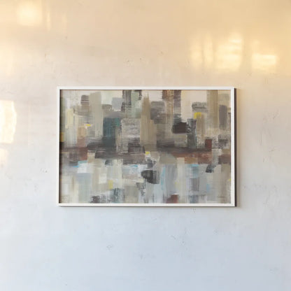 Sidewalks by Albena Hristova. shown as a paper print in a white frame. Available as a archival giclee rolled canvas, fine art paper, or poster print. SKU 55506i.