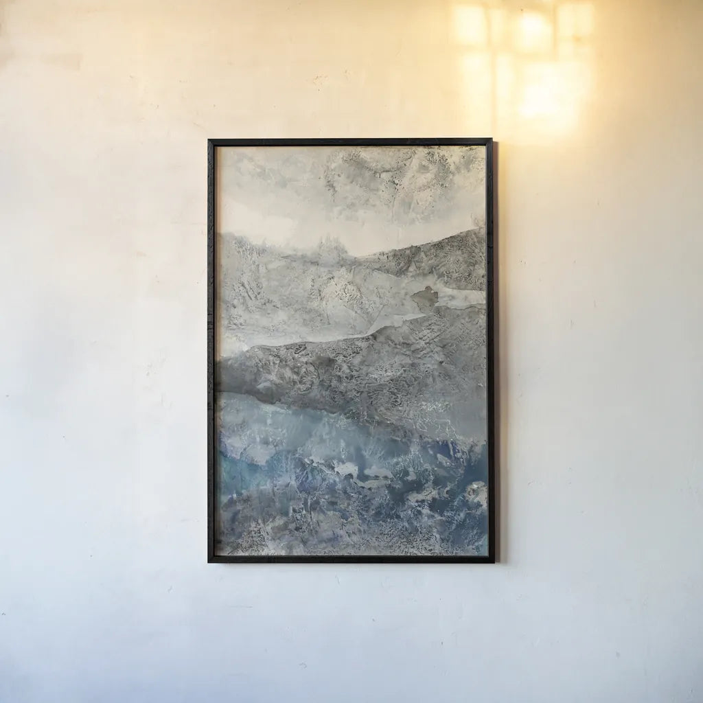 Silver Hills by Albena Hristova. shown as a paper print in a black flame. Available as a archival giclee rolled canvas, fine art paper, or poster print. SKU 56278h.