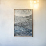Silver Hills by Albena Hristova. shown as a paper print in a natural frame. Available as a archival giclee rolled canvas, fine art paper, or poster print. SKU 56278h.
