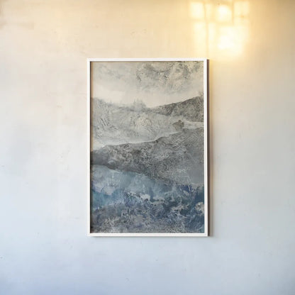 Silver Hills by Albena Hristova. shown as a paper print in a white frame. Available as a archival giclee rolled canvas, fine art paper, or poster print. SKU 56278h.