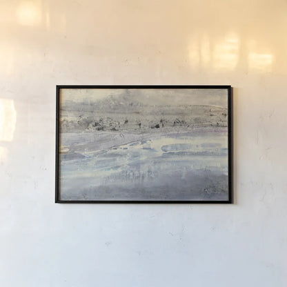 Silver Horizon by Albena Hristova. shown as a paper print in a black flame. Available as a archival giclee rolled canvas, fine art paper, or poster print. SKU 32505i.