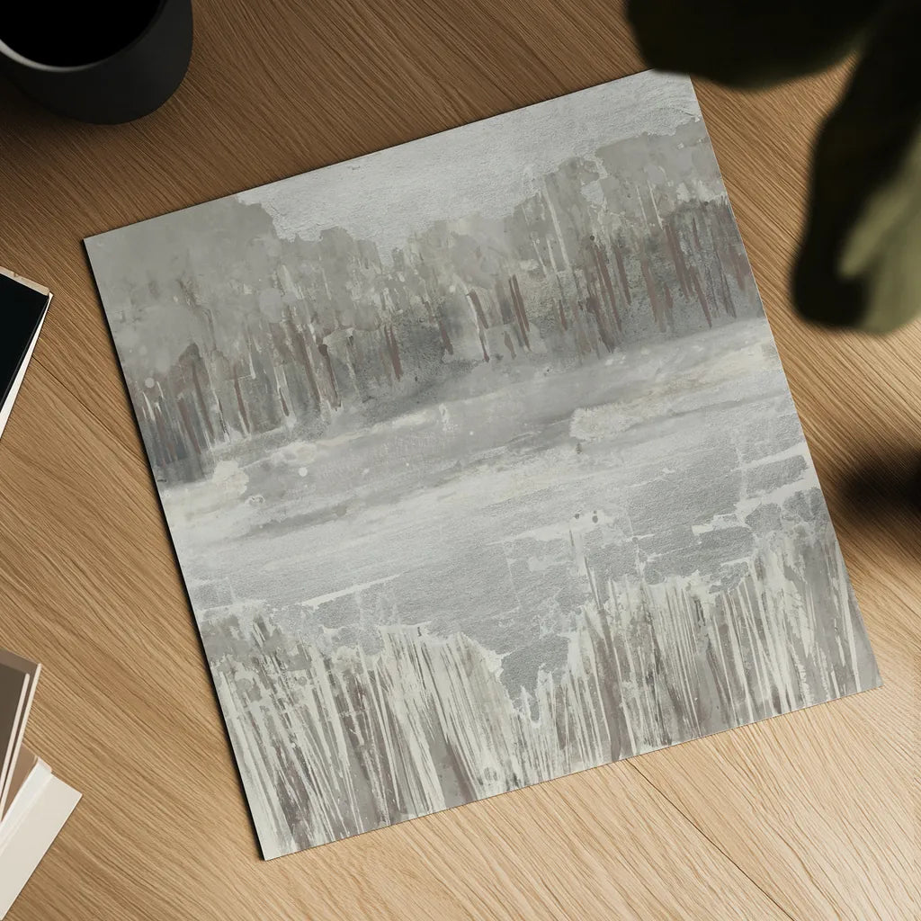 Silver Landscape Neutral by Albena Hristova. Shown as a detailed flat fine art print, highlighting archival giclee quality. Available as an archival giclee rolled canvas, fine art paper, or poster print. SKU 60557a.