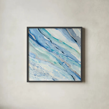 Silver Spring I by Albena Hristova. Shown in a sleek black glass frame for a contemporary gallery look. Available as an archival giclee rolled canvas, fine art paper, or poster print. SKU 43028a.