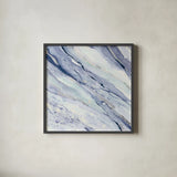 Silver Springs I Cool by Albena Hristova. Shown in a sleek black glass frame for a contemporary gallery look. Available as an archival giclee rolled canvas, fine art paper, or poster print. SKU 56959a.