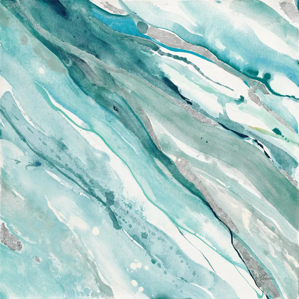 Silver Springs II Blue Green by Albena Hristova. SKU 44872a. Archival Giclee Fine art print for wall decor.