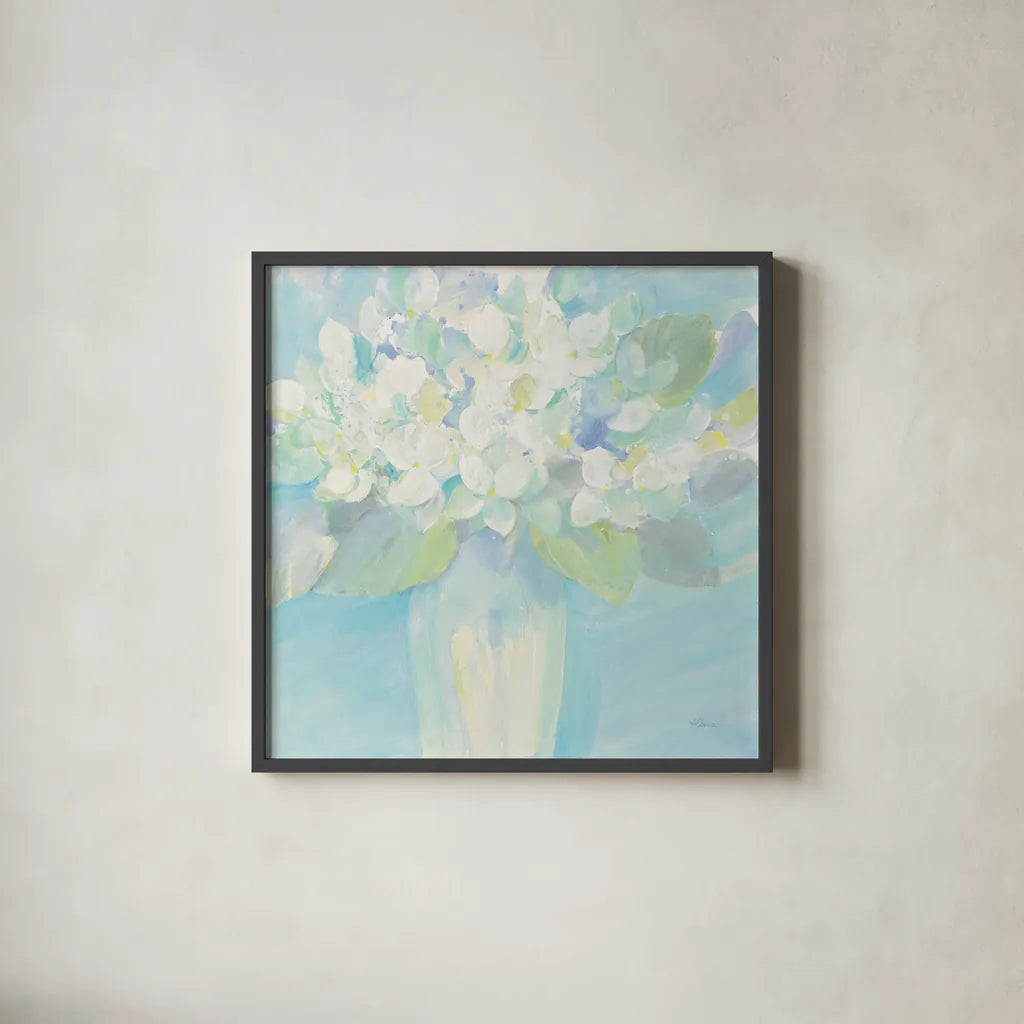 So Pretty by Albena Hristova. Shown in a sleek black glass frame for a contemporary gallery look. Available as an archival giclee rolled canvas, fine art paper, or poster print. SKU 46913a.