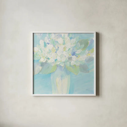 So Pretty by Albena Hristova. Shown in a crisp white glass frame for a clean and minimalist style. Available as an archival giclee rolled canvas, fine art paper, or poster print. SKU 46913a.