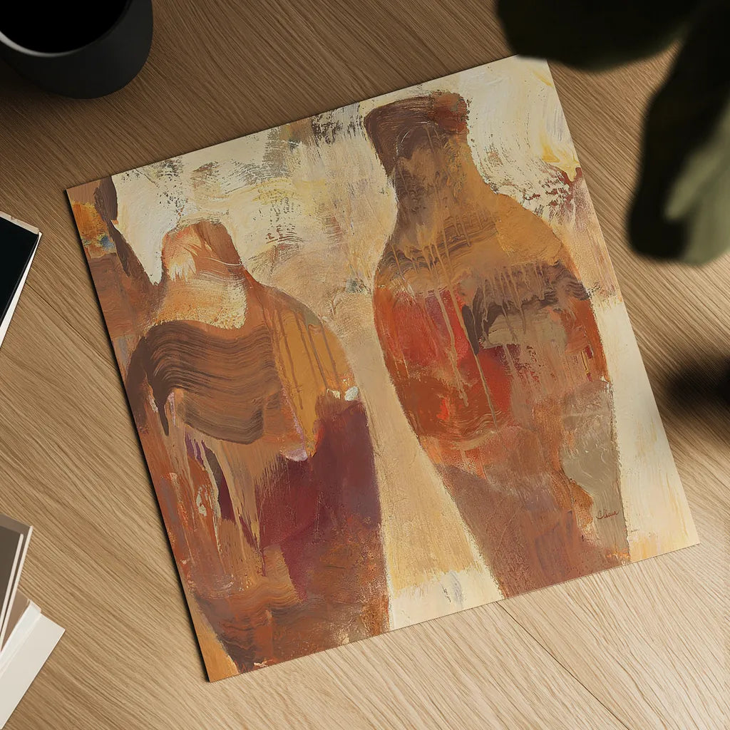 Southwestern Vessels II by Albena Hristova. Shown as a detailed flat fine art print, highlighting archival giclee quality. Available as an archival giclee rolled canvas, fine art paper, or poster print. SKU 25636a.