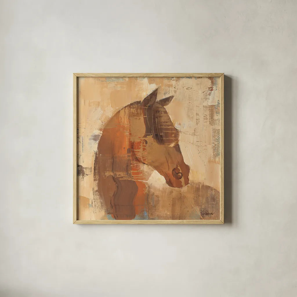 Spirit by Albena Hristova. Shown in a natural wood glass frame for a timeless modern aesthetic. Available as an archival giclee rolled canvas, fine art paper, or poster print. SKU 13603a.