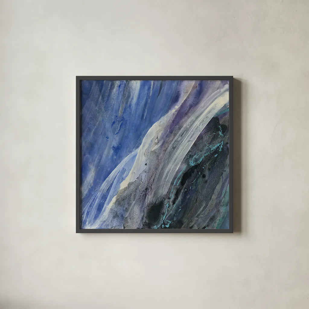 Splash by Albena Hristova. Shown in a sleek black glass frame for a contemporary gallery look. Available as an archival giclee rolled canvas, fine art paper, or poster print. SKU 26428a.