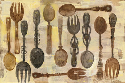 Spoons and Forks by Albena Hristova. SKU 35194i. Archival Giclee Fine art print for wall decor.