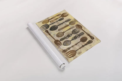 Spoons and Forks by Albena Hristova. shown as a rolled paper print. Available as archival giclee rolled canvas, fine art paper, or poster print. SKU 35194i.