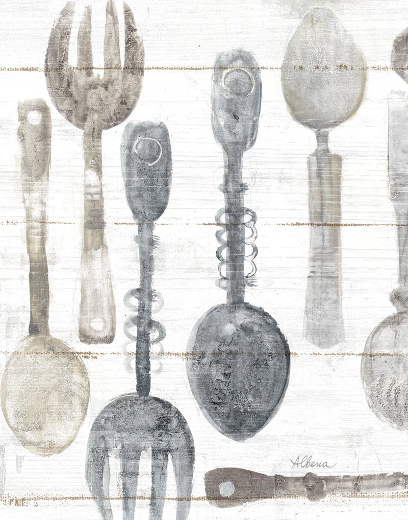 Spoons and Forks II Neutral by Albena Hristova