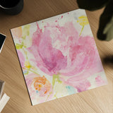 Spring Abstracts Florals II Crop by Albena Hristova. Shown as a detailed flat fine art print, highlighting archival giclee quality. Available as an archival giclee rolled canvas, fine art paper, or poster print. SKU 34355a.