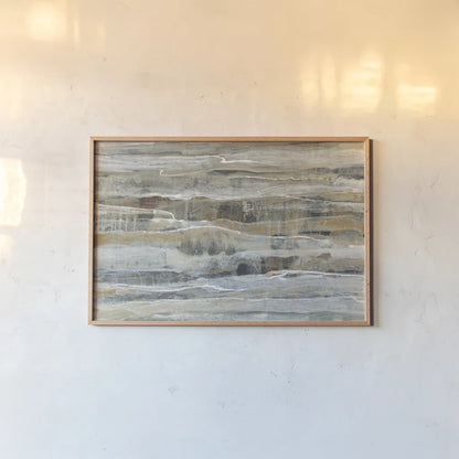 Spring Stream by Albena Hristova. shown as a paper print in a natural frame. Available as a archival giclee rolled canvas, fine art paper, or poster print. SKU 53328i.