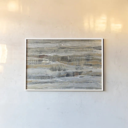 Spring Stream by Albena Hristova. shown as a paper print in a white frame. Available as a archival giclee rolled canvas, fine art paper, or poster print. SKU 53328i.