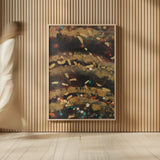 Summer Embers II by Albena Hristova. shown as over sized large wall art. Available as an archival giclee rolled canvas, fine art paper, or poster print. SKU 18719h.