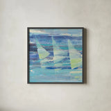 Summer Sail I by Albena Hristova. Shown in a sleek black glass frame for a contemporary gallery look. Available as an archival giclee rolled canvas, fine art paper, or poster print. SKU 18660a.