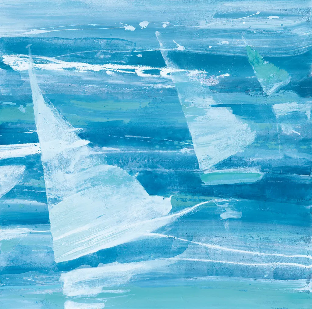 Summer Sail II Blue by Albena Hristova. SKU 47385a. Archival Giclee Fine art print for wall decor.