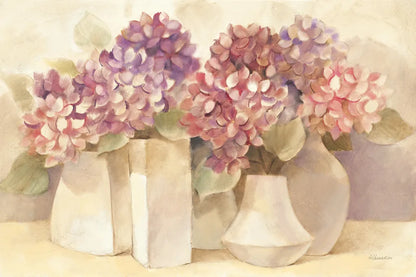 Sunlit Hydrangeas by Albena Hristova. SKU 54426i. Archival Giclee Fine art print for wall decor.