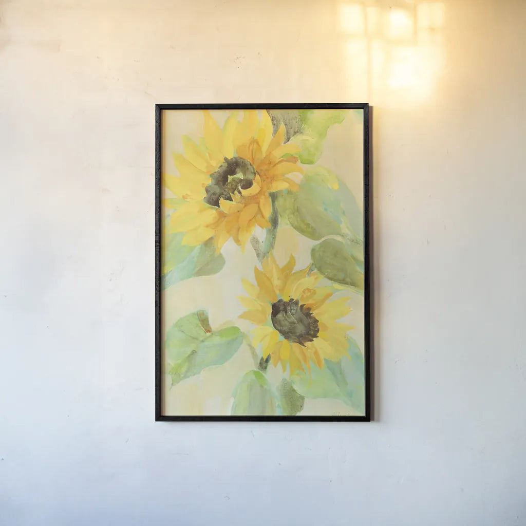 Sunny Blooms by Albena Hristova. shown as a paper print in a black flame. Available as a archival giclee rolled canvas, fine art paper, or poster print. SKU 54068h.