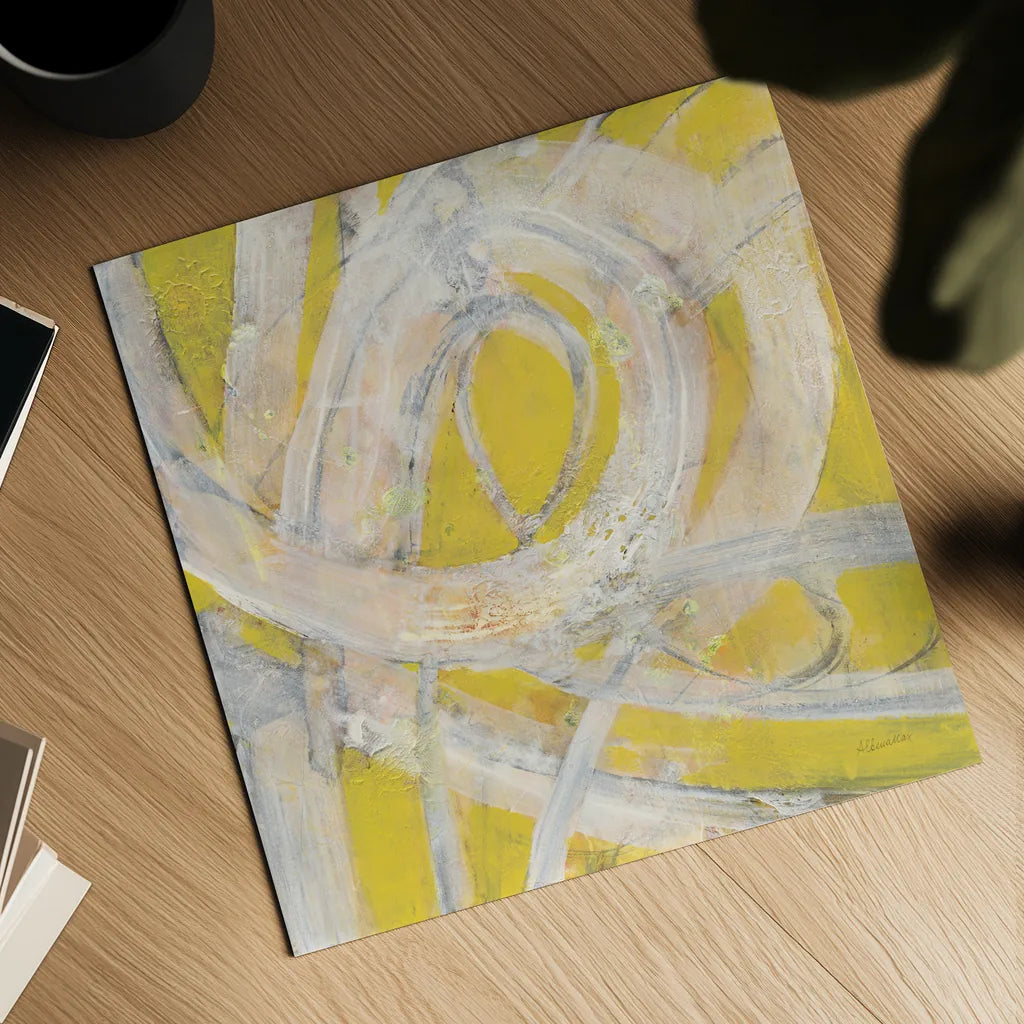 Sunshine Swirl by Albena Hristova. Shown as a detailed flat fine art print, highlighting archival giclee quality. Available as an archival giclee rolled canvas, fine art paper, or poster print. SKU 64597a.