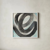 Swirl by Albena Hristova. Shown in a crisp white glass frame for a clean and minimalist style. Available as an archival giclee rolled canvas, fine art paper, or poster print. SKU 63830a.
