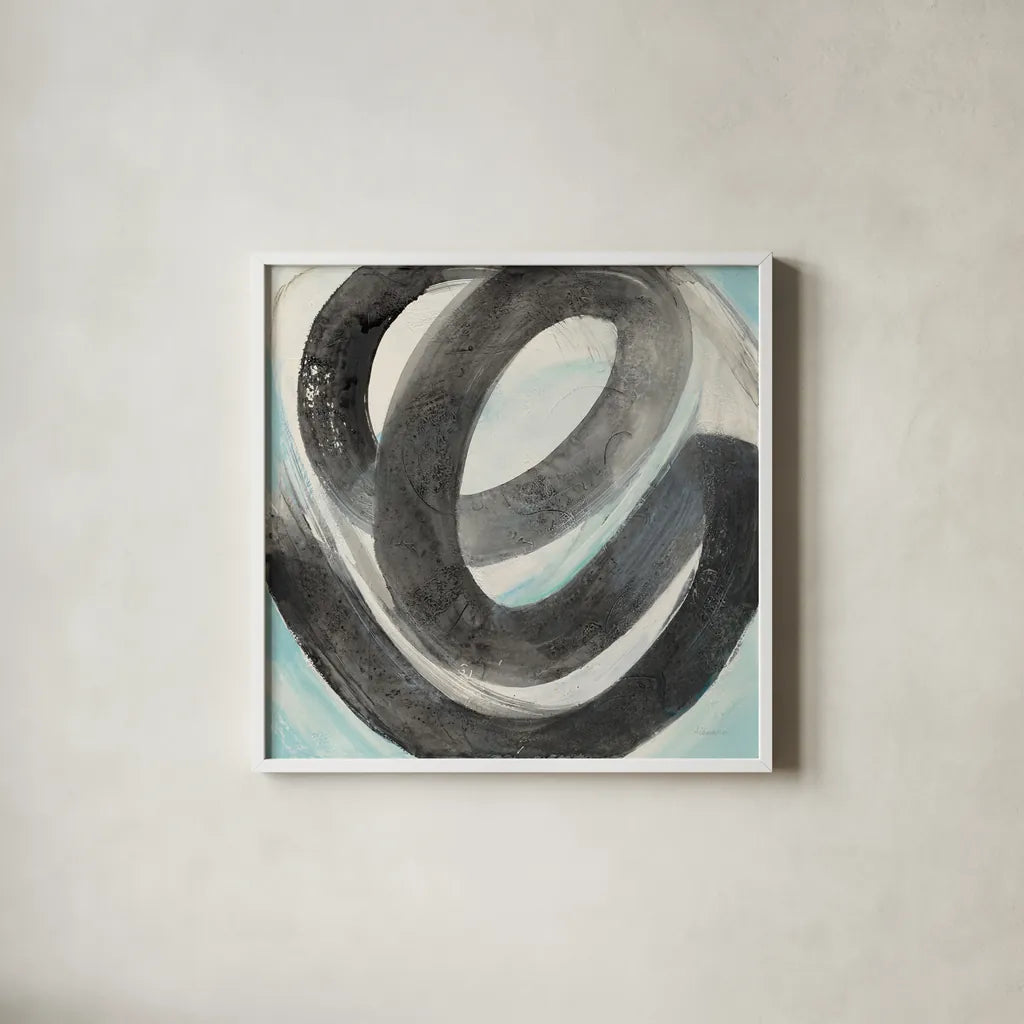 Swirl by Albena Hristova. Shown in a crisp white glass frame for a clean and minimalist style. Available as an archival giclee rolled canvas, fine art paper, or poster print. SKU 63830a.
