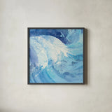 The Big Wave III Crop by Albena Hristova. Shown in a sleek black glass frame for a contemporary gallery look. Available as an archival giclee rolled canvas, fine art paper, or poster print. SKU 27813a.