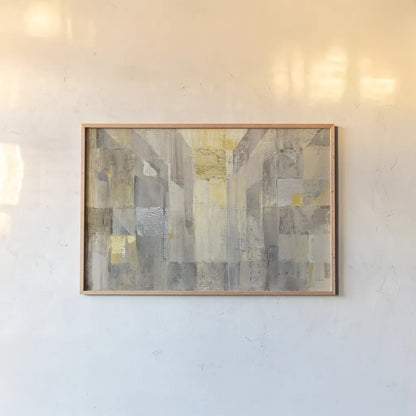 The Gold Square Crop by Albena Hristova. shown as a paper print in a natural frame. Available as a archival giclee rolled canvas, fine art paper, or poster print. SKU 23600i.