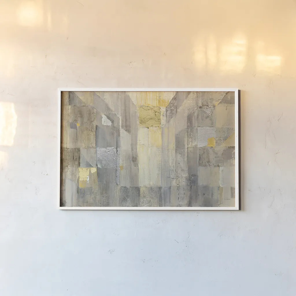 The Gold Square Crop by Albena Hristova. shown as a paper print in a white frame. Available as a archival giclee rolled canvas, fine art paper, or poster print. SKU 23600i.