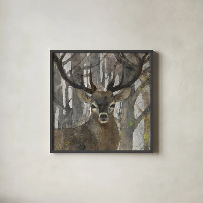 The Guardian Sq by Albena Hristova. Shown in a sleek black glass frame for a contemporary gallery look. Available as an archival giclee rolled canvas, fine art paper, or poster print. SKU 23888a.