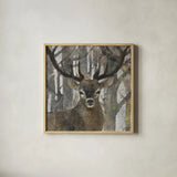 The Guardian Sq by Albena Hristova. Shown in a natural wood glass frame for a timeless modern aesthetic. Available as an archival giclee rolled canvas, fine art paper, or poster print. SKU 23888a.
