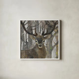 The Guardian Sq by Albena Hristova. Shown in a crisp white glass frame for a clean and minimalist style. Available as an archival giclee rolled canvas, fine art paper, or poster print. SKU 23888a.